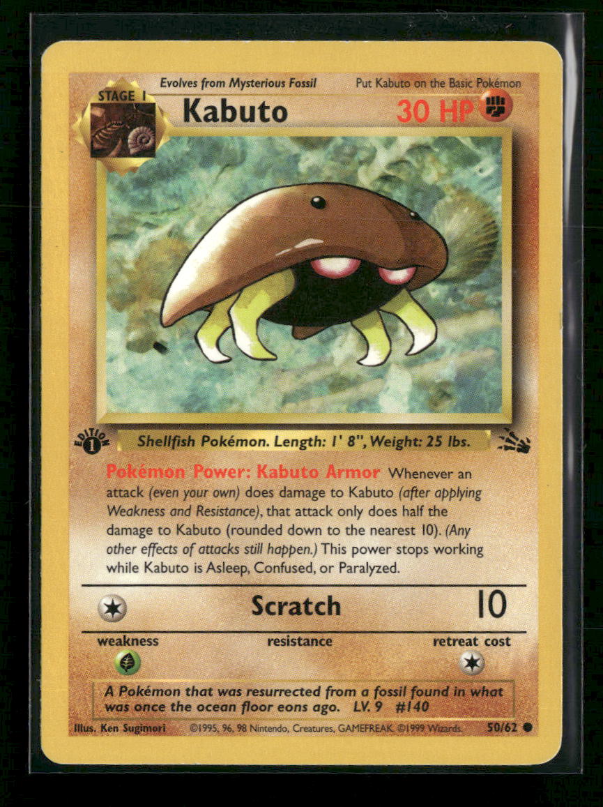 Fossil Kabuto 1st Edition #50/62 – Orb Sports Cards & Collectibles