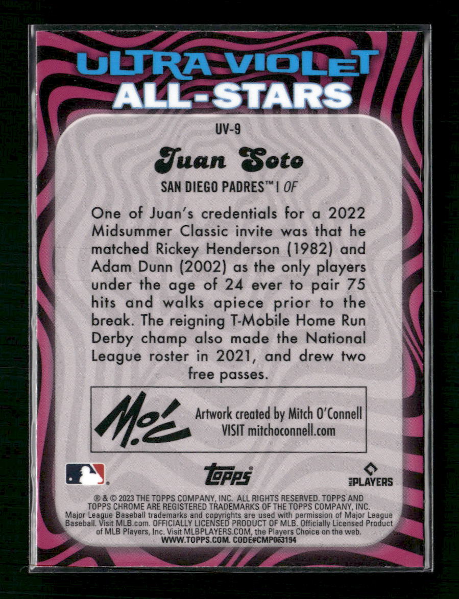 2023 Topps Chrome Ultraviolet All-Stars Juan Soto #UV-9