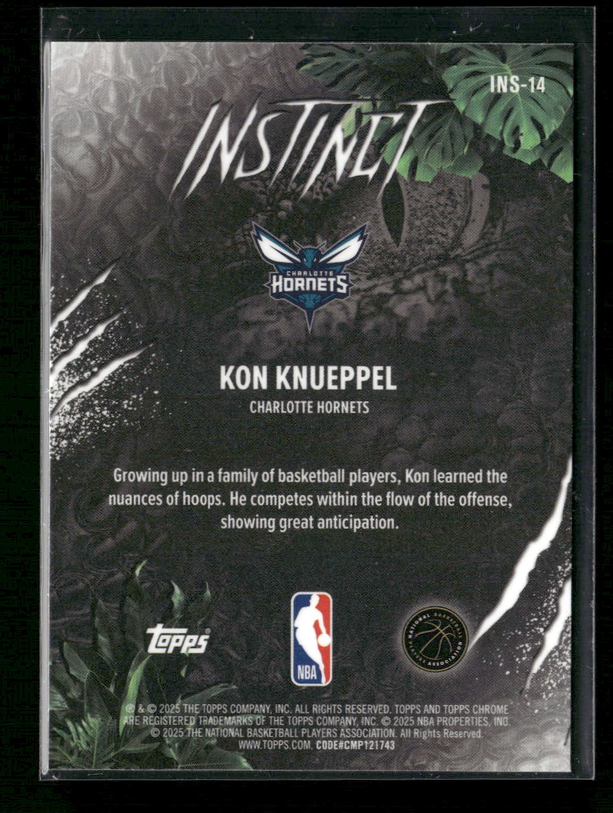 2025-26 Topps Chrome Instinct Kon Knueppel #
INS-14