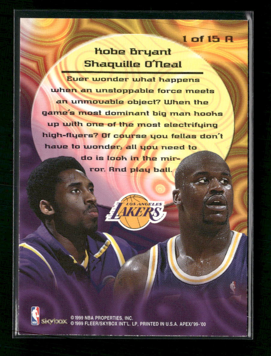 1999-00 SkyBox Apex Allies Kobe Bryant / Shaquille O'Neal #1A