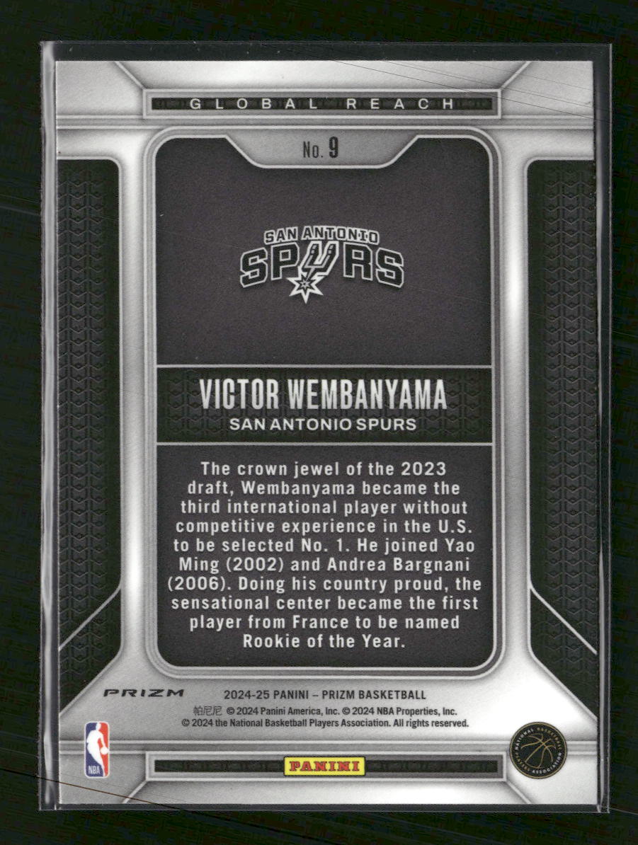 2024-25 Panini Prizm Global Reach Prizms Silver Victor Wembanyama #9