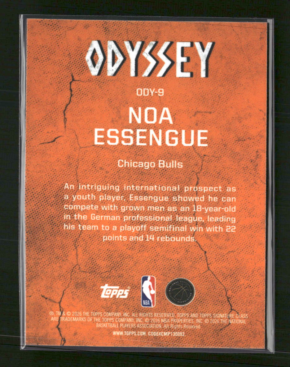 2025-26 Topps Signature Class Odyssey Noa Essengue #ODY-9