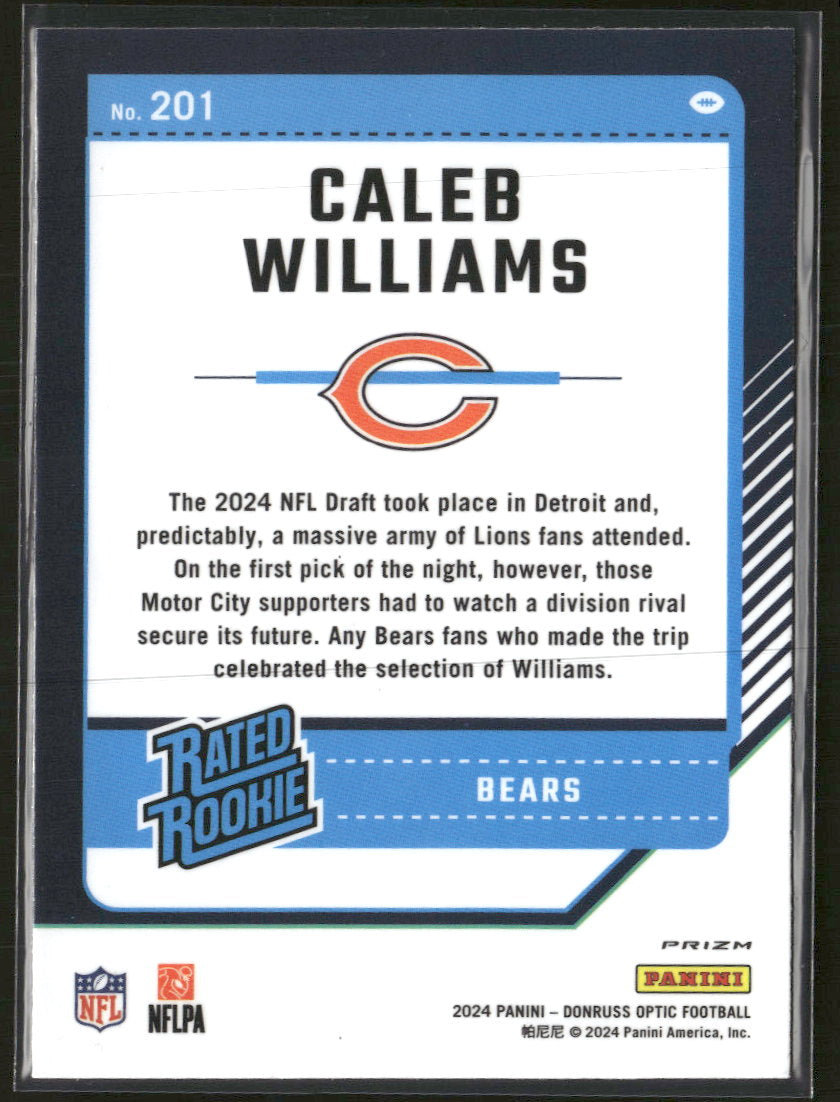 2024 Donruss Optic Pink Caleb Williams #201