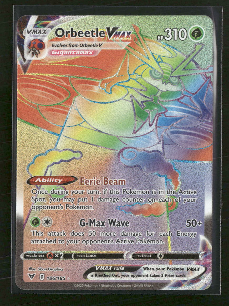 orbeetle vmax pokemon card value SWSH04: Vivid Voltage (Secret) #186/185 – Orb Sports Cards & Collectibles Design - Choose one:PM FIN Vivi Ornitier BS Max Wave 50+ This Scarlet & Violet 151 DIY