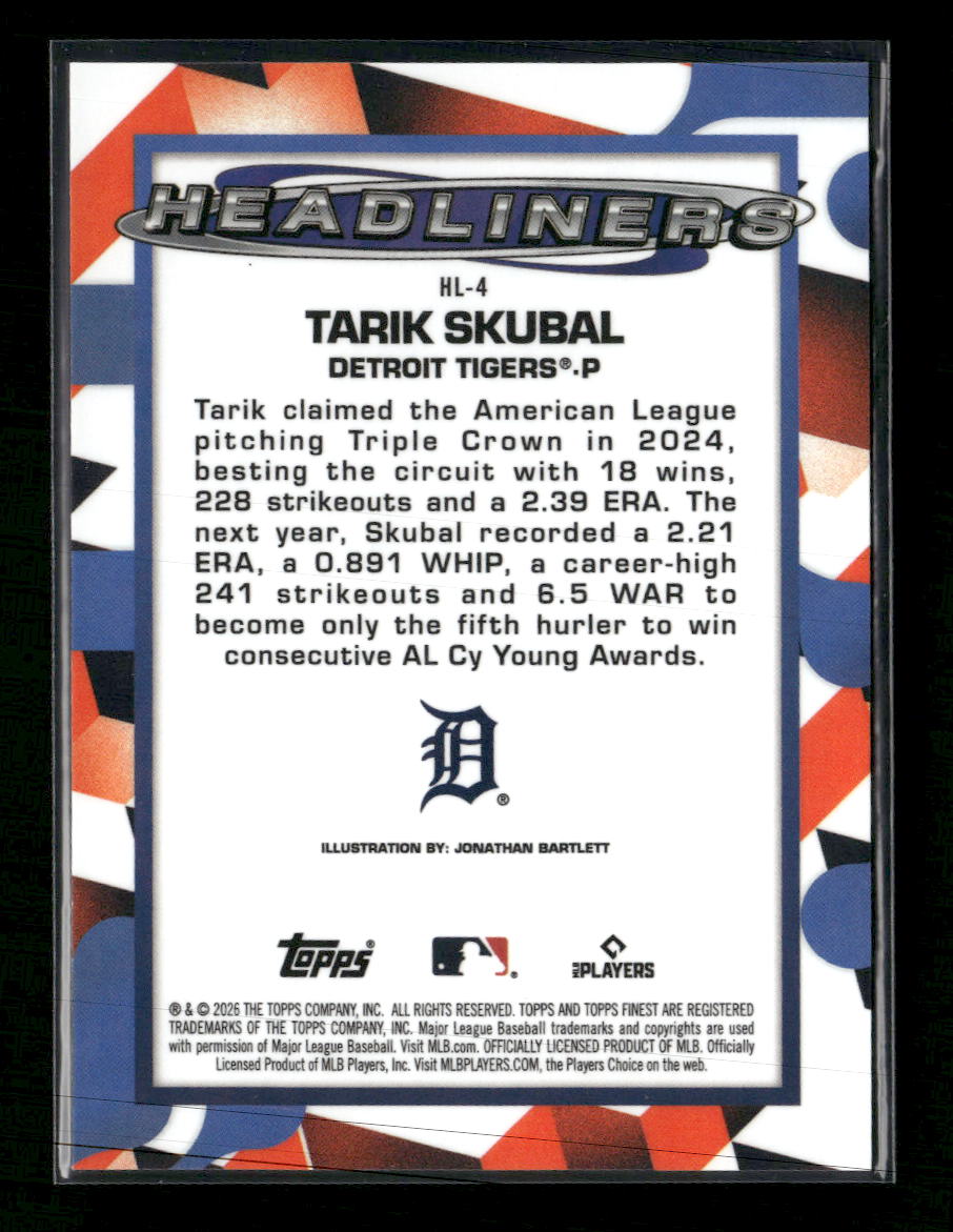 2026 Finest Headliners Tarik Skubal #HL-4