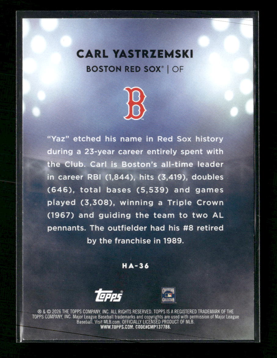 2026 Topps Series 2 Home Field Carl Tastrzemski #HA-36