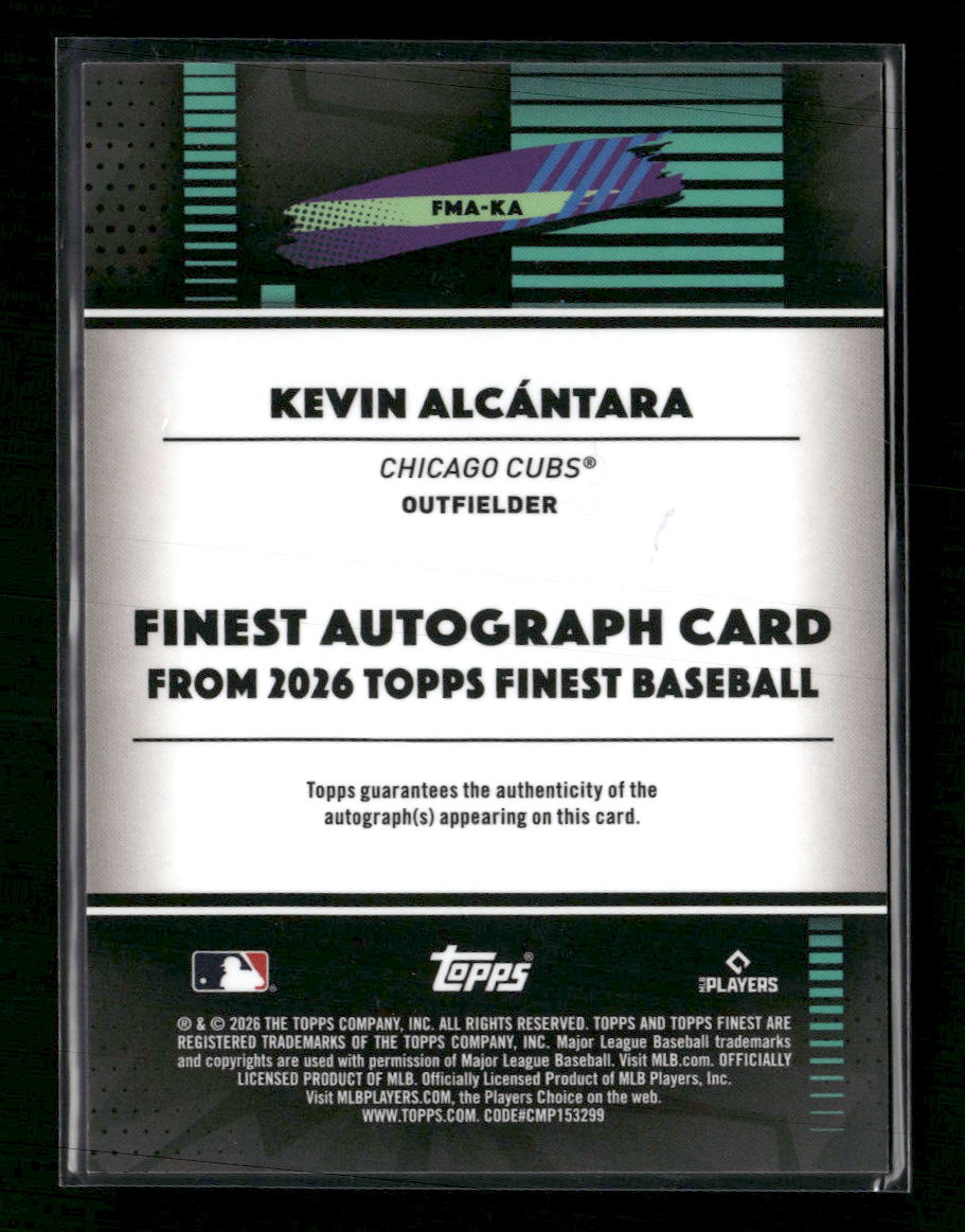 2026 Finest Finest Mega Autographs Mini Diamond Kevin Alcantara Auto #FMA-KA