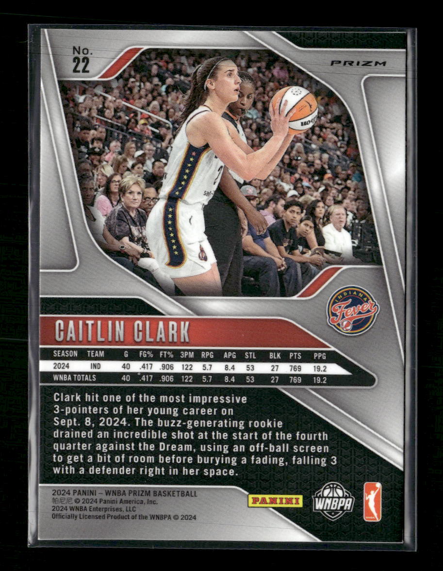 2024 Panini Prizm WNBA Green Prizms Caitlin Clark Rookie #22