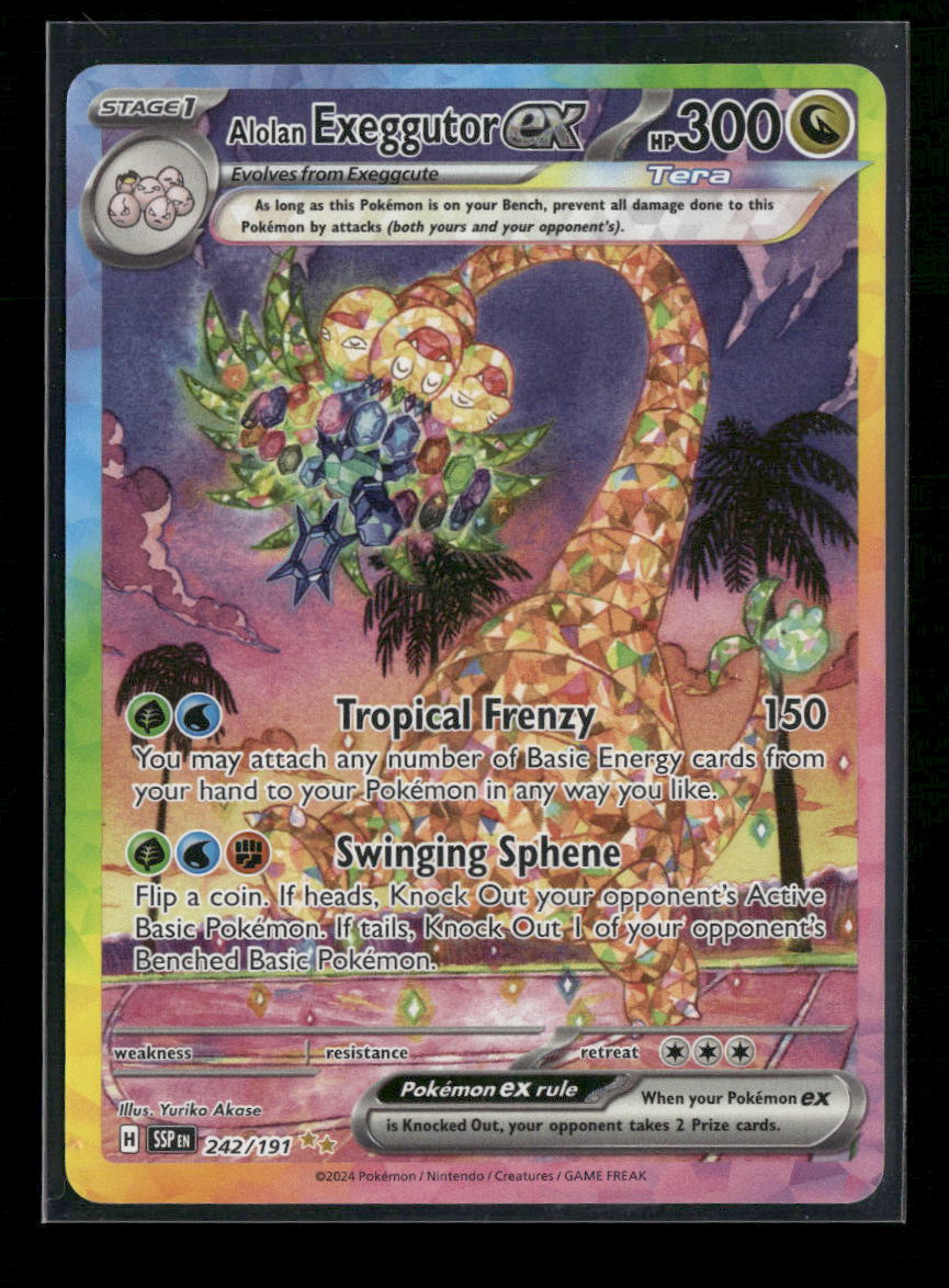 SV08: Surging Sparks Alolan Exeggutor ex #242/191 – Orb Sports Cards & Collectibles