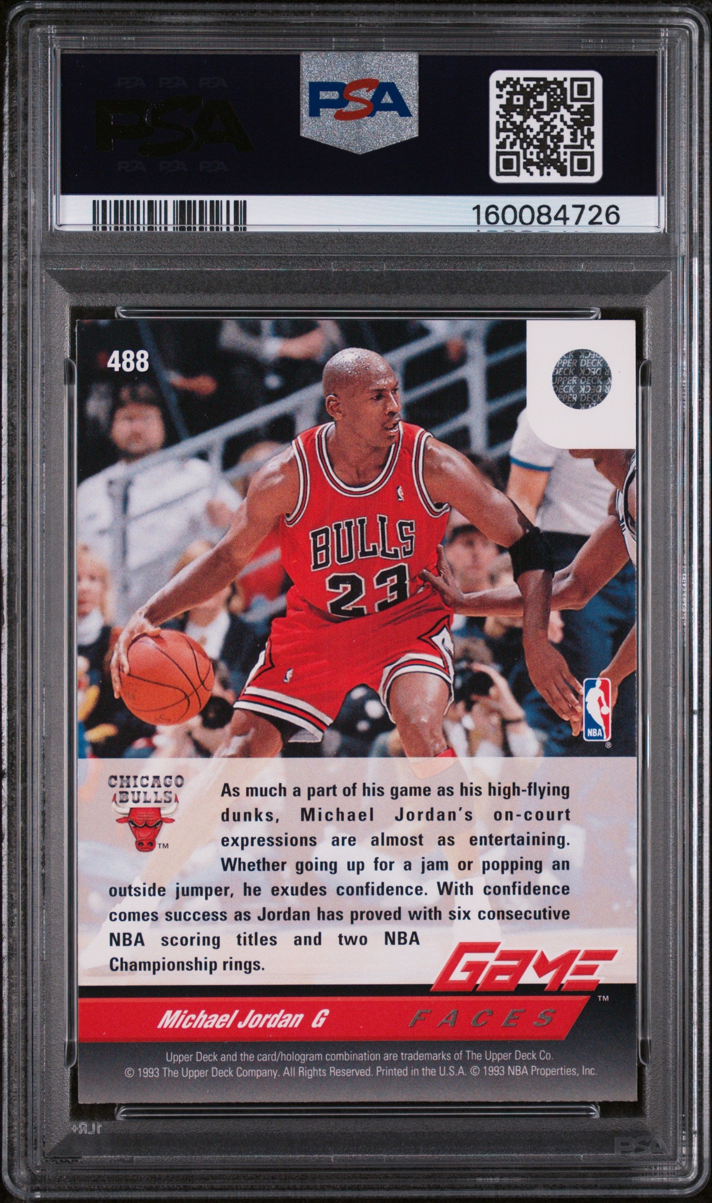 1992 Upper Deck Michael Jordan 9 PSA #488