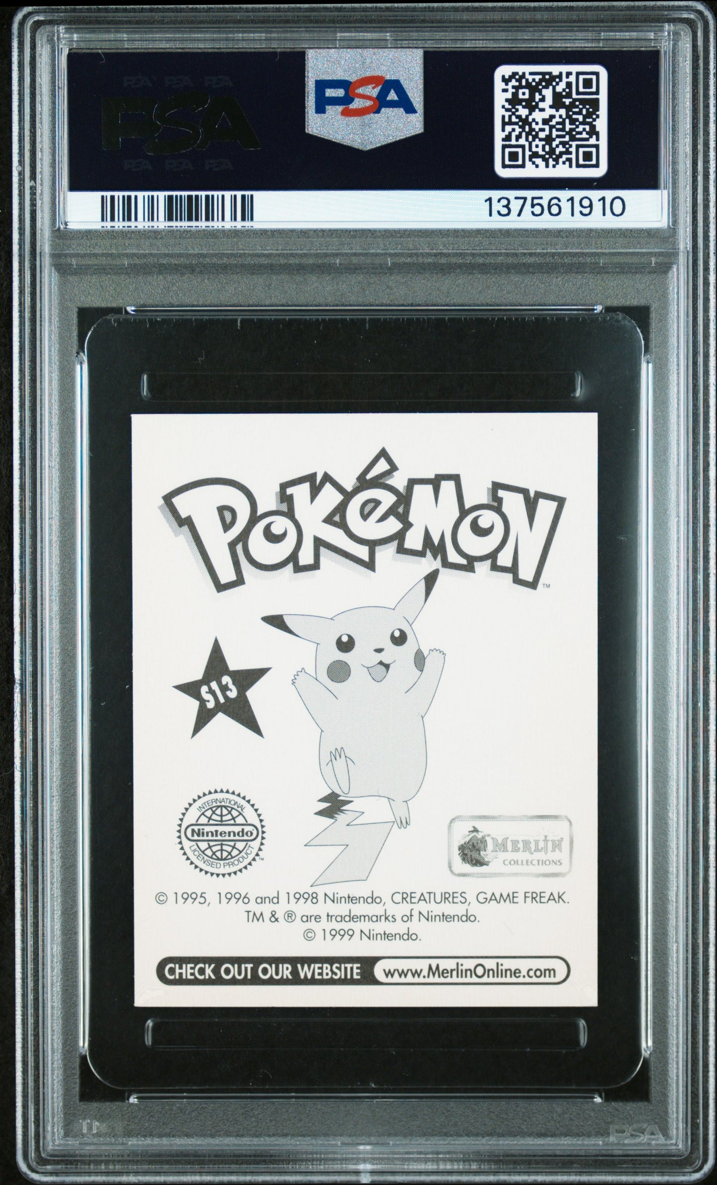 1999 Merlin Pokemon Slowpoke-Prism 9 PSA #S13