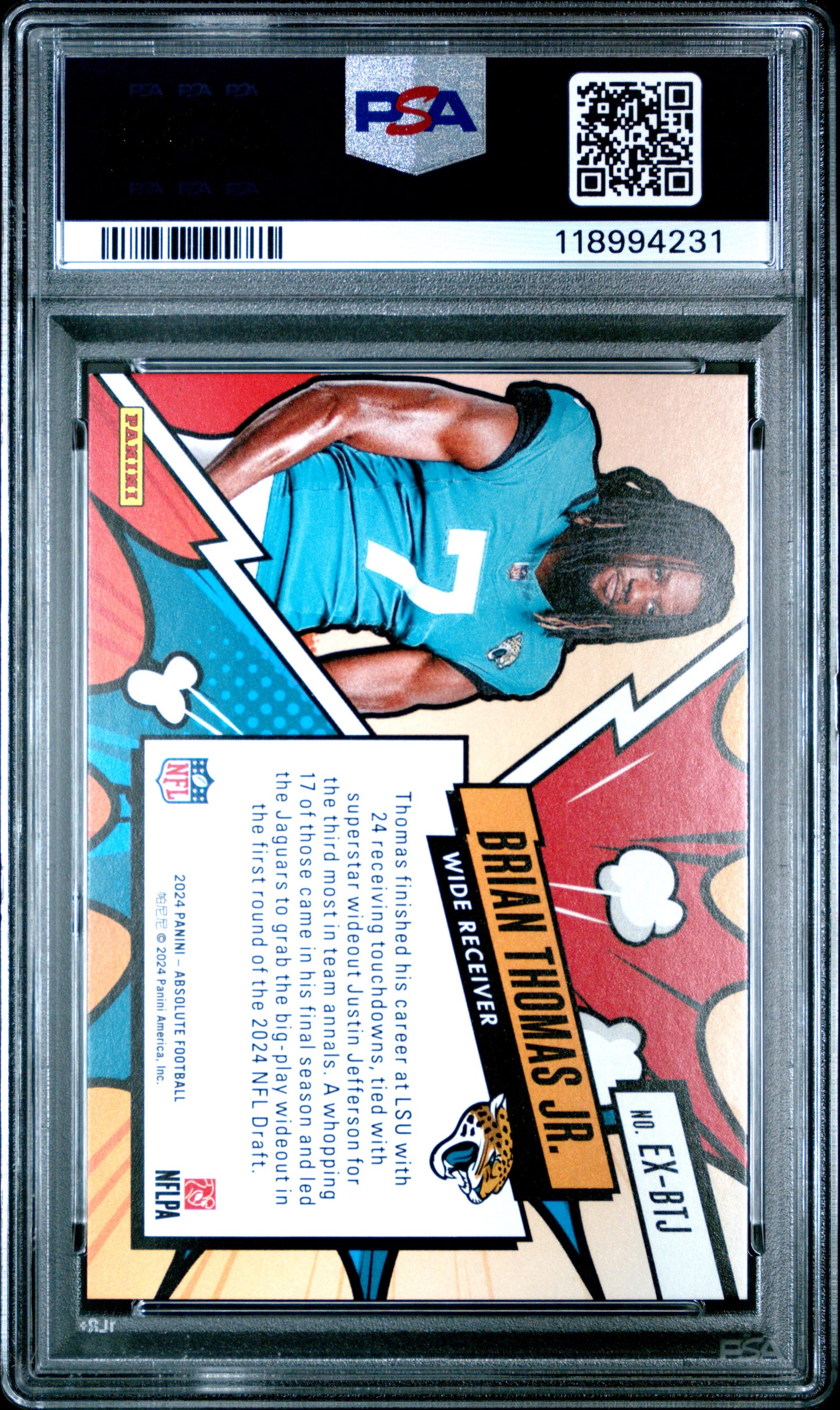 2024 Panini Absolute Explosive Brian Thomas Jr. 9 PSA #EXBTJ