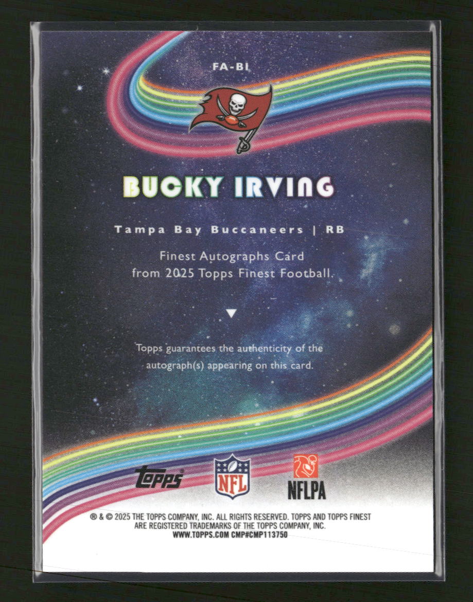 2025 Finest Finest Autographs Gold Geometric Refractor Bucky Irving #/50 #FA-BI