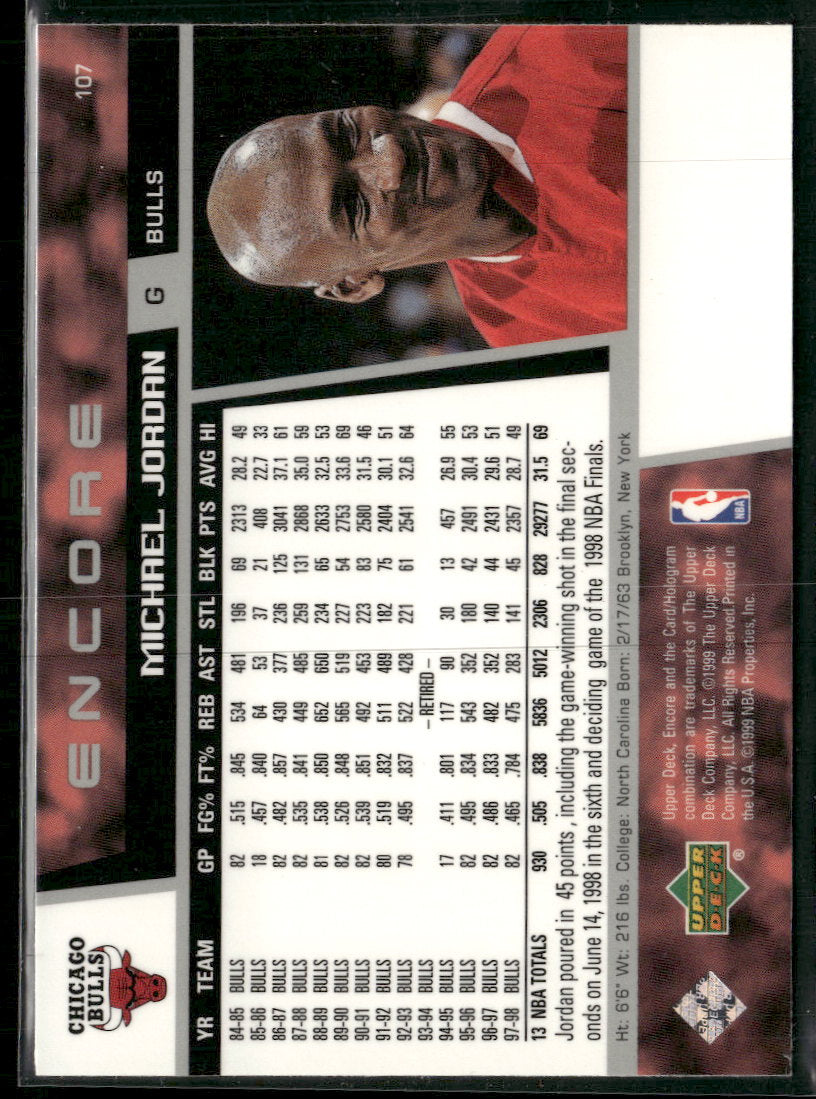 1998-99 Upper Deck Encore Michael Jordan #107