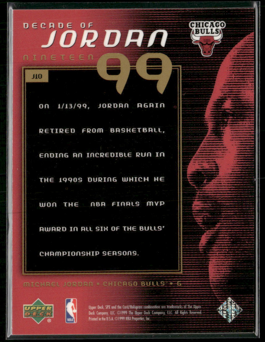 1999-00 SPx Decade of Jordan Michael Jordan #J10