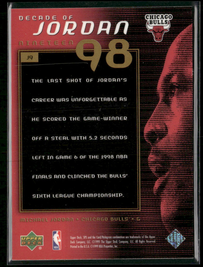 1999-00 SPx Decade of Jordan Michael Jordan #J9