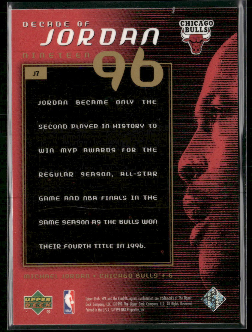 1999-00 SPx Decade of Jordan Michael Jordan #J7