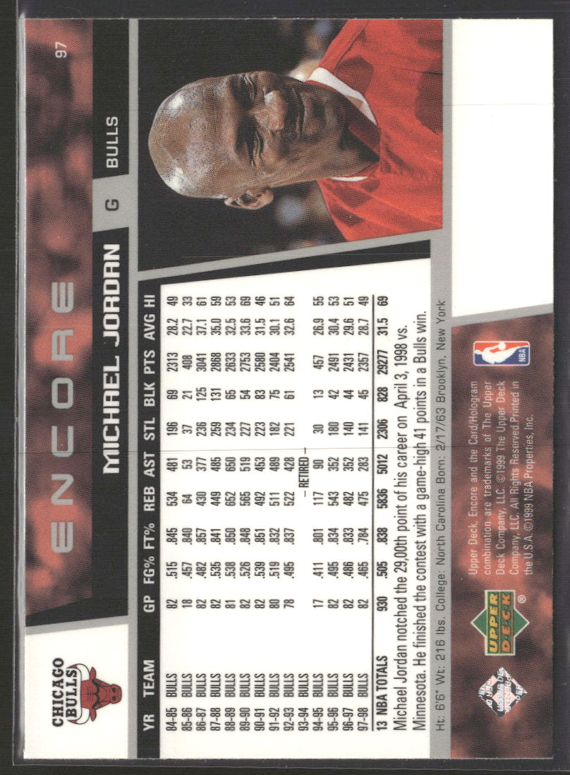 1998-99 Upper Deck Encore Michael Jordan #97