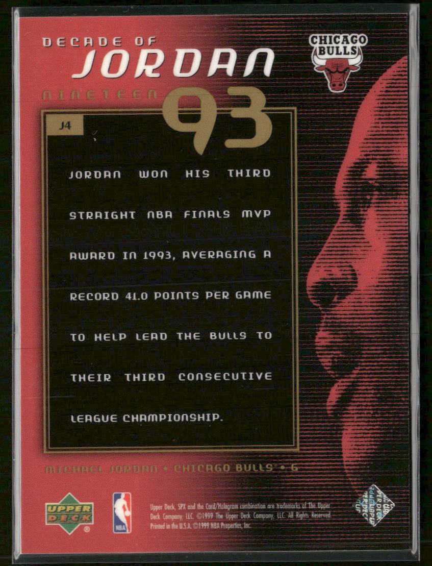 1999-00 SPx Decade of Jordan Michael Jordan #J4