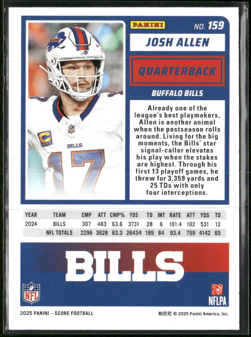 2025 Score Cubic Josh Allen #/185 #159