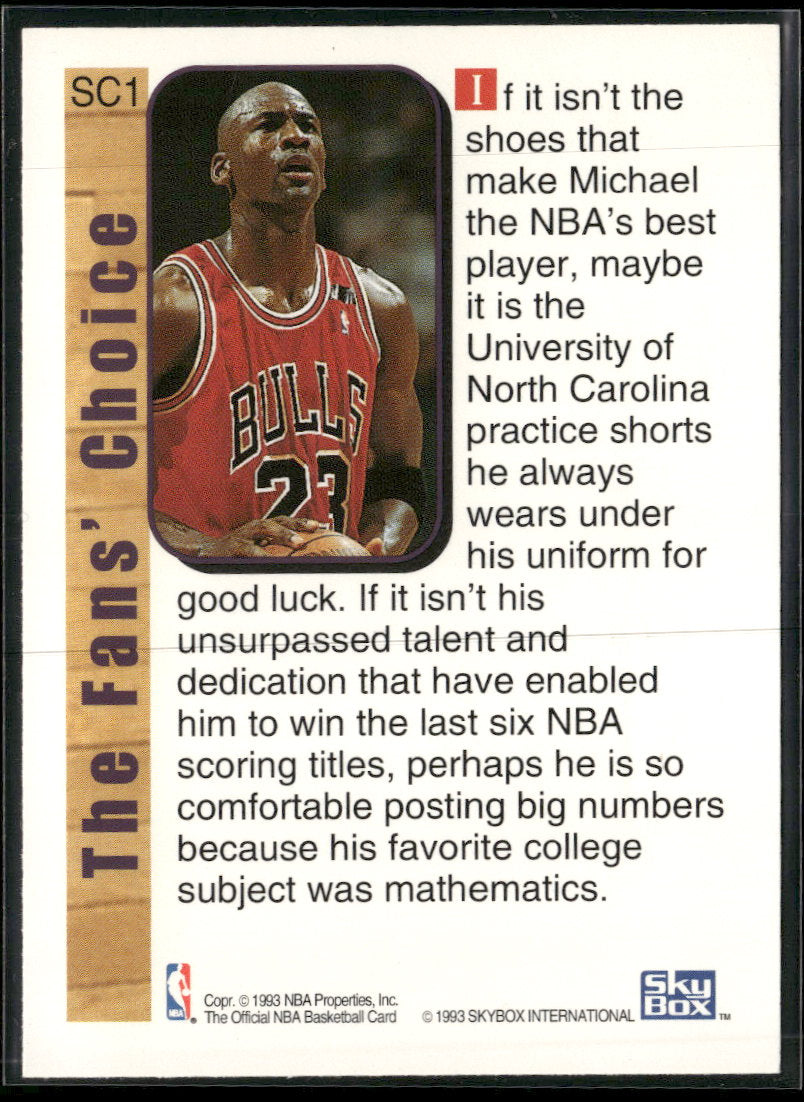 1992-93 Hoops Supreme Court Michael Jordan #SC1