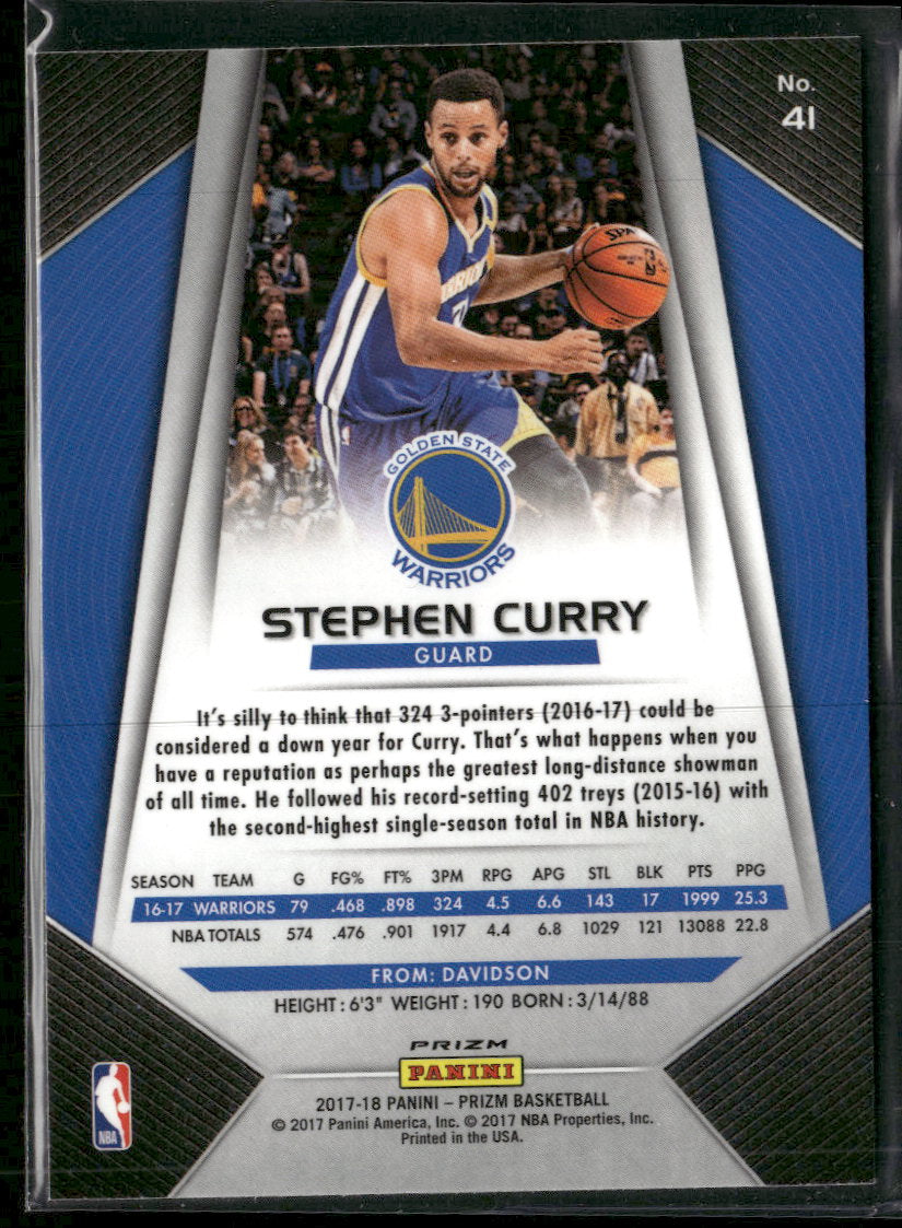 2017-18 Panini Prizm Prizms Green Stephen Curry #41