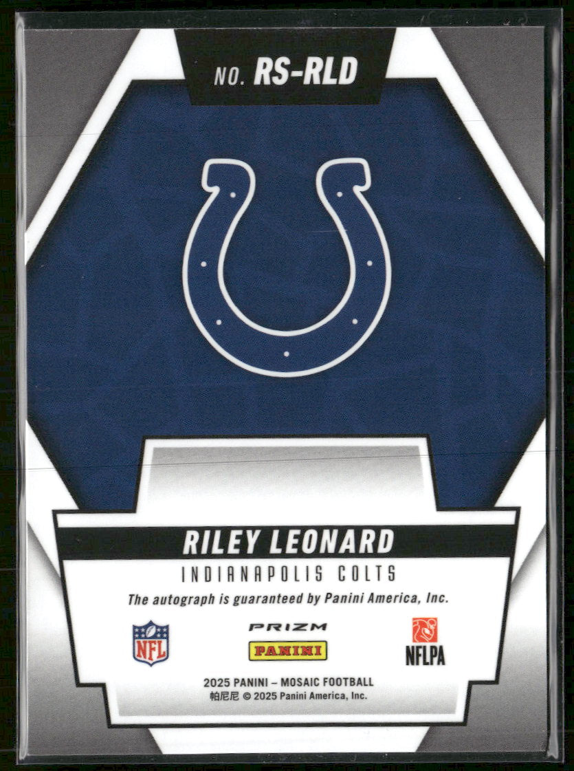 2025 Panini Mosaic Rookie Scripts Riley Leonard Auto #RS-RLD