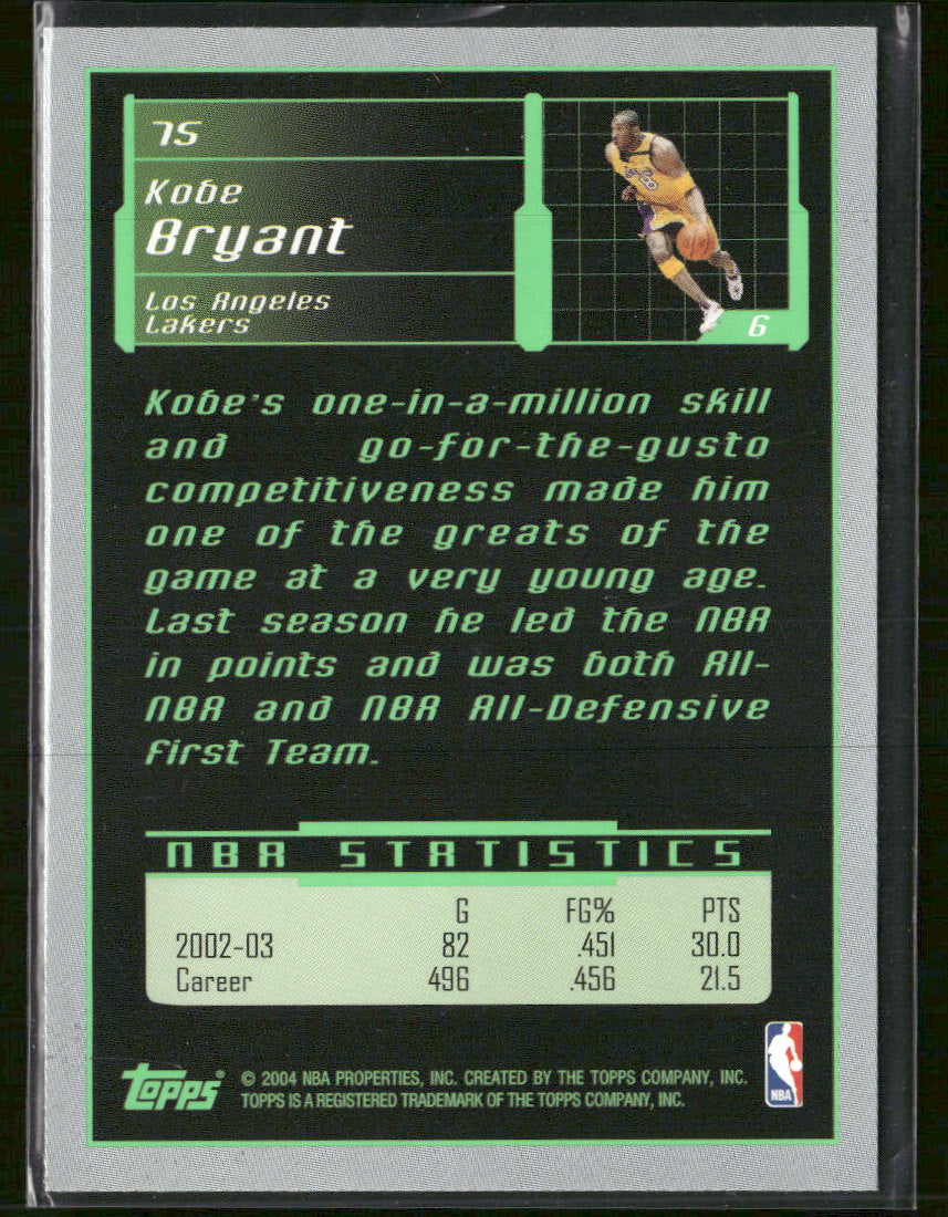 2003-04 Topps Rookie Matrix Kobe Bryant #75