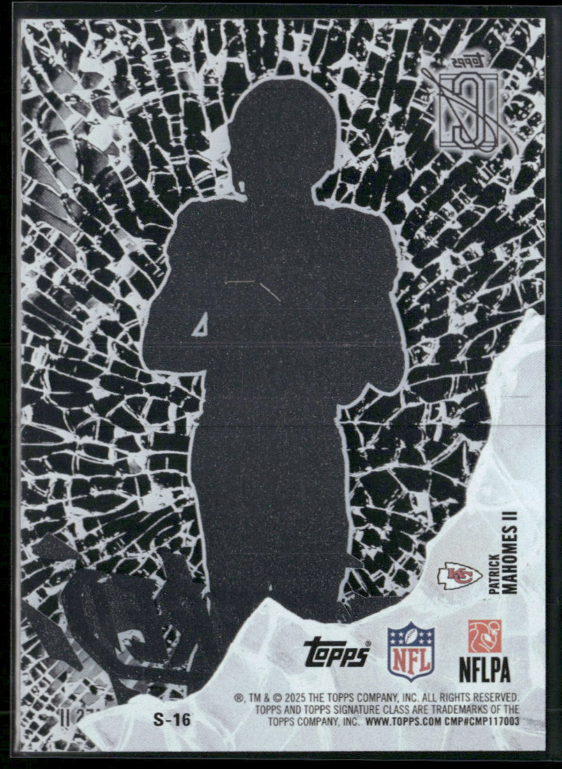 2025 Topps Signature Class Shattered Patrick Mahomes II #S-16