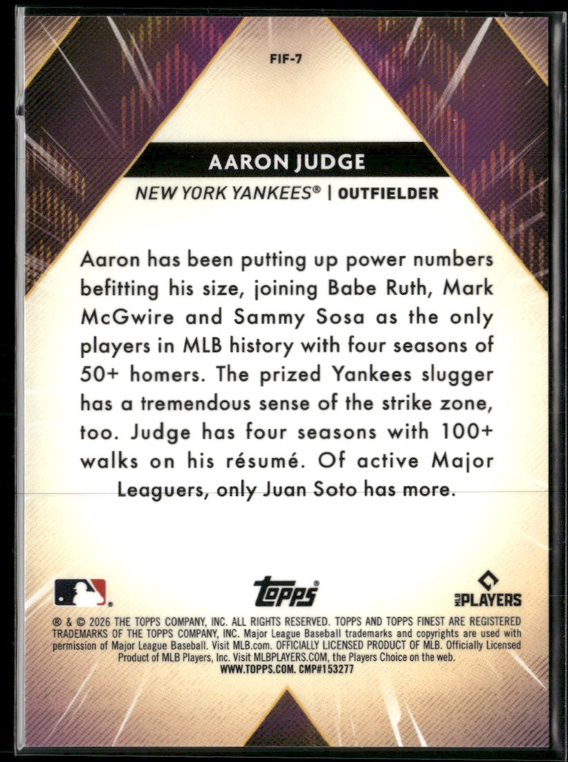 2026 Finest Finest Forces Aaron Judge #FIF-7