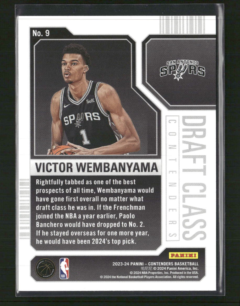 2023-24 Panini Contenders 2023 Draft Class Contenders Victor Wembanyama #9