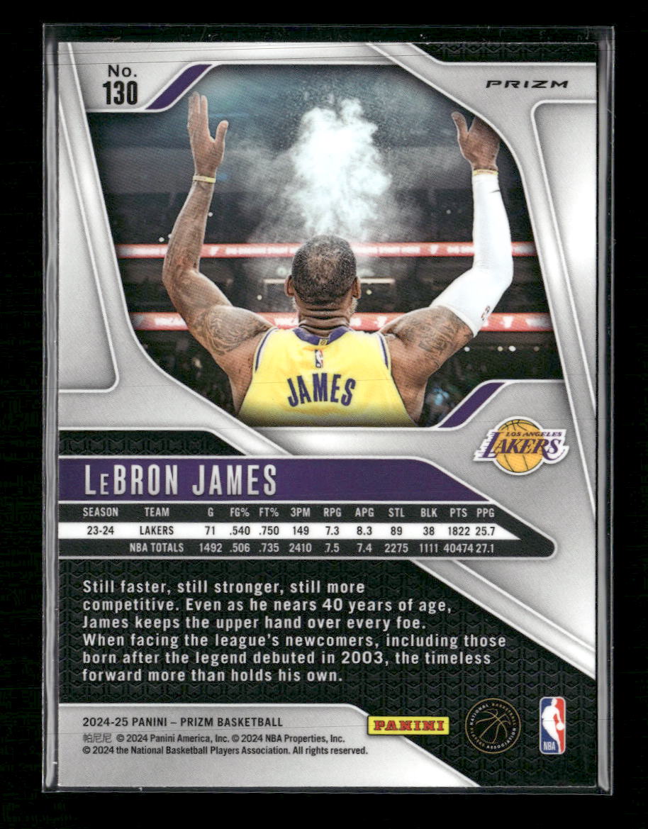2024-25 Panini Prizm Prizms Silver LeBron James #130