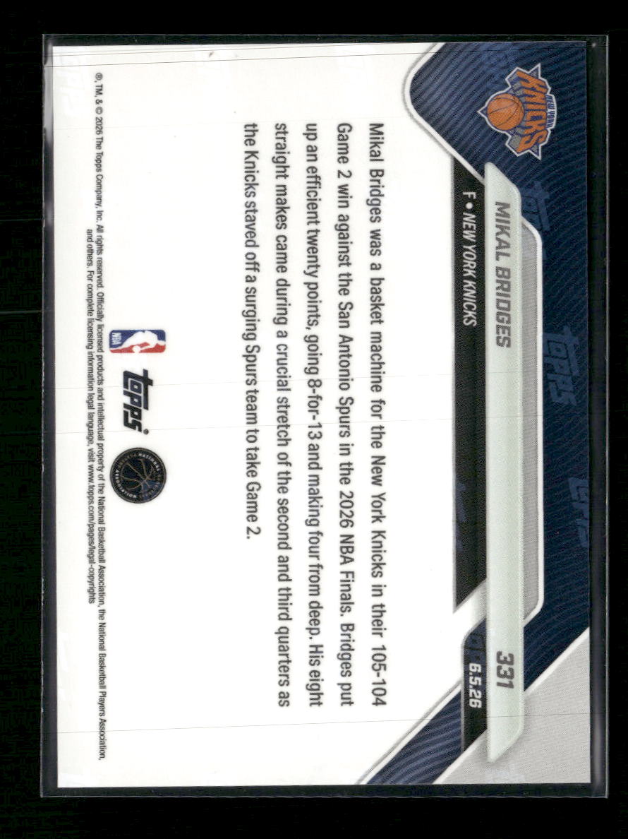 2025-26 Topps Now Mikal Bridges #331