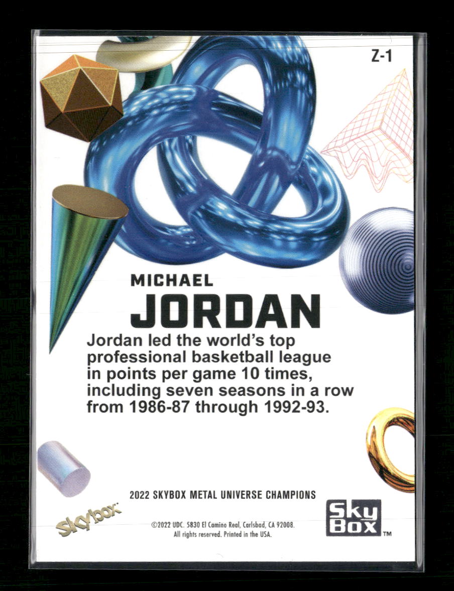 2022 SkyBox Metal Universe Champions Z-Force Michael Jordan #Z-1