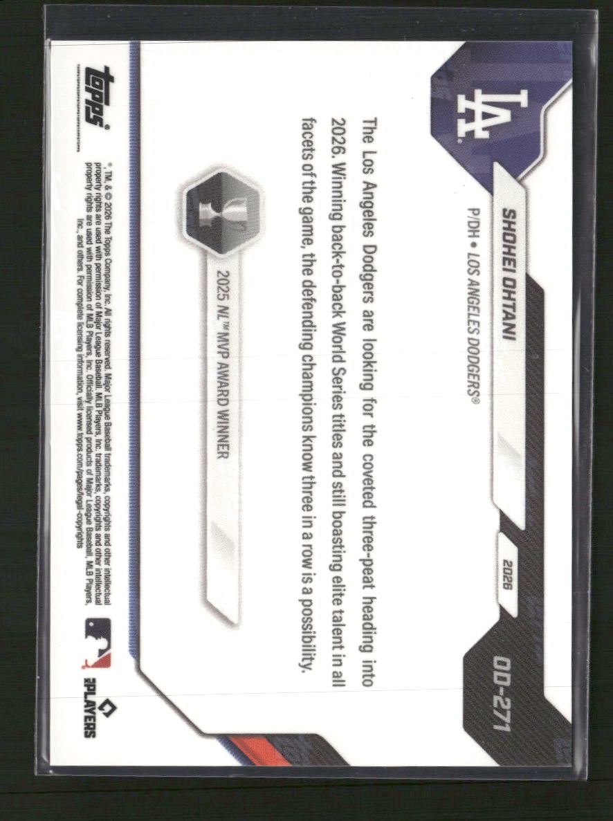 2026 Topps Now Road to Opening Day Aqua Foil Shohei Ohtani #/199 #OD-271