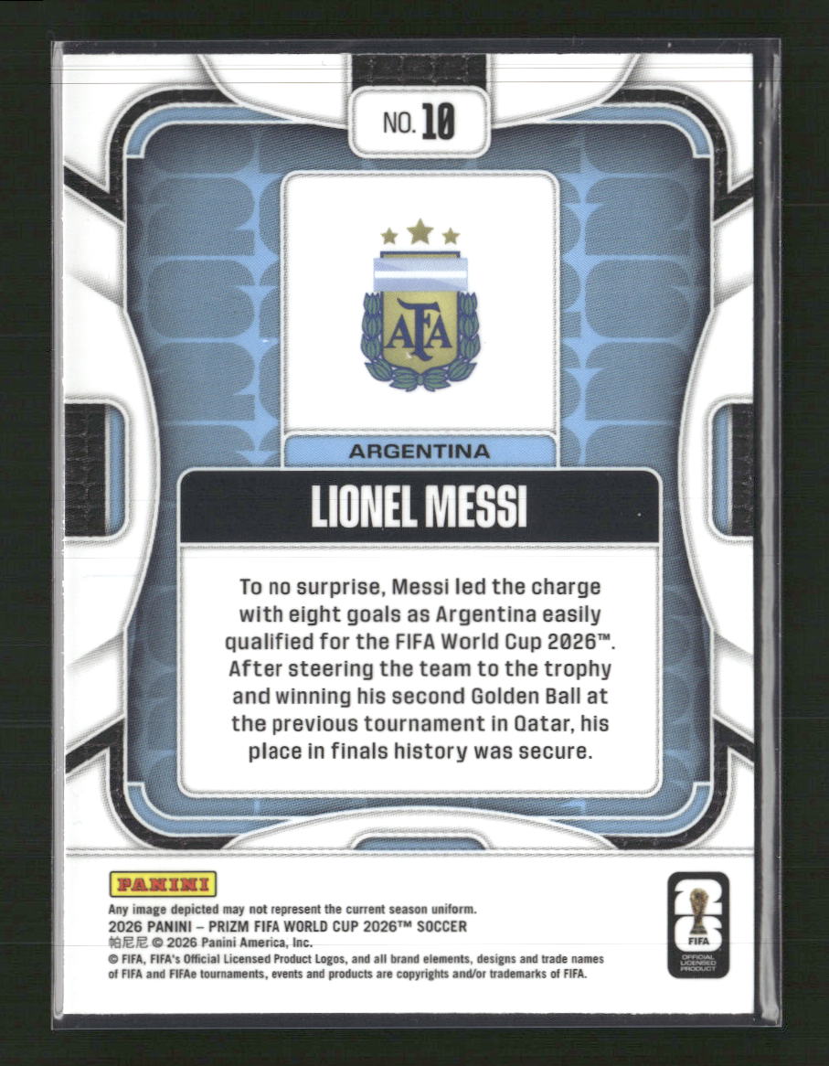 2026 Panini Prizm FIFA World Cup Lionel Messi #10