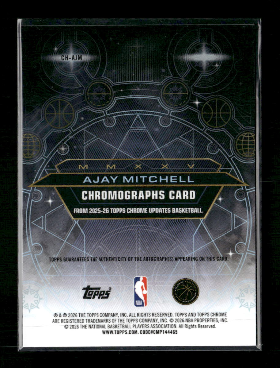 2026 Topps Chrome Chromoraphs Auto Ajay Mitchell #CH-AJM