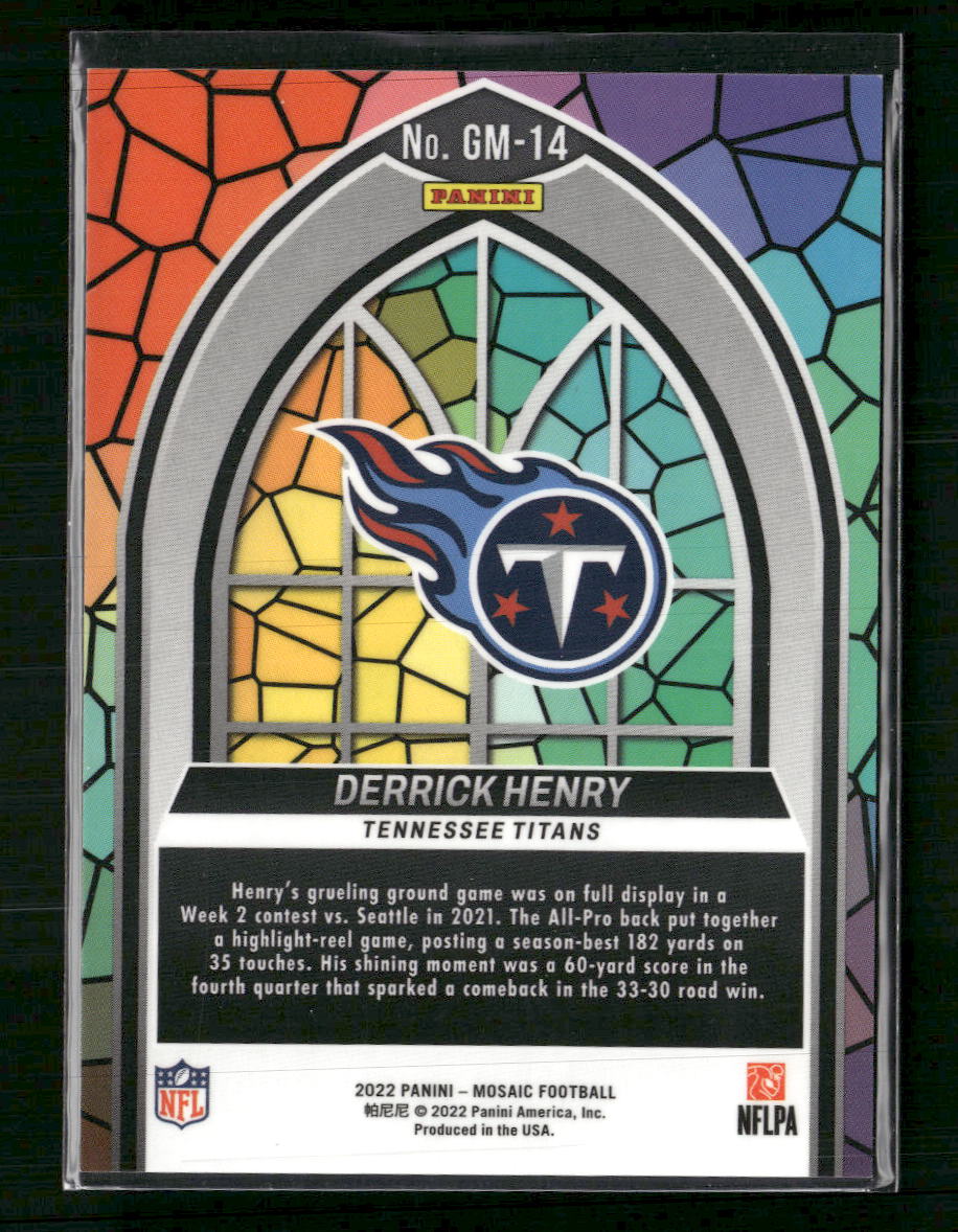 2022 Panini Mosaic Glass Mosaic Derrick Henry #GM-14