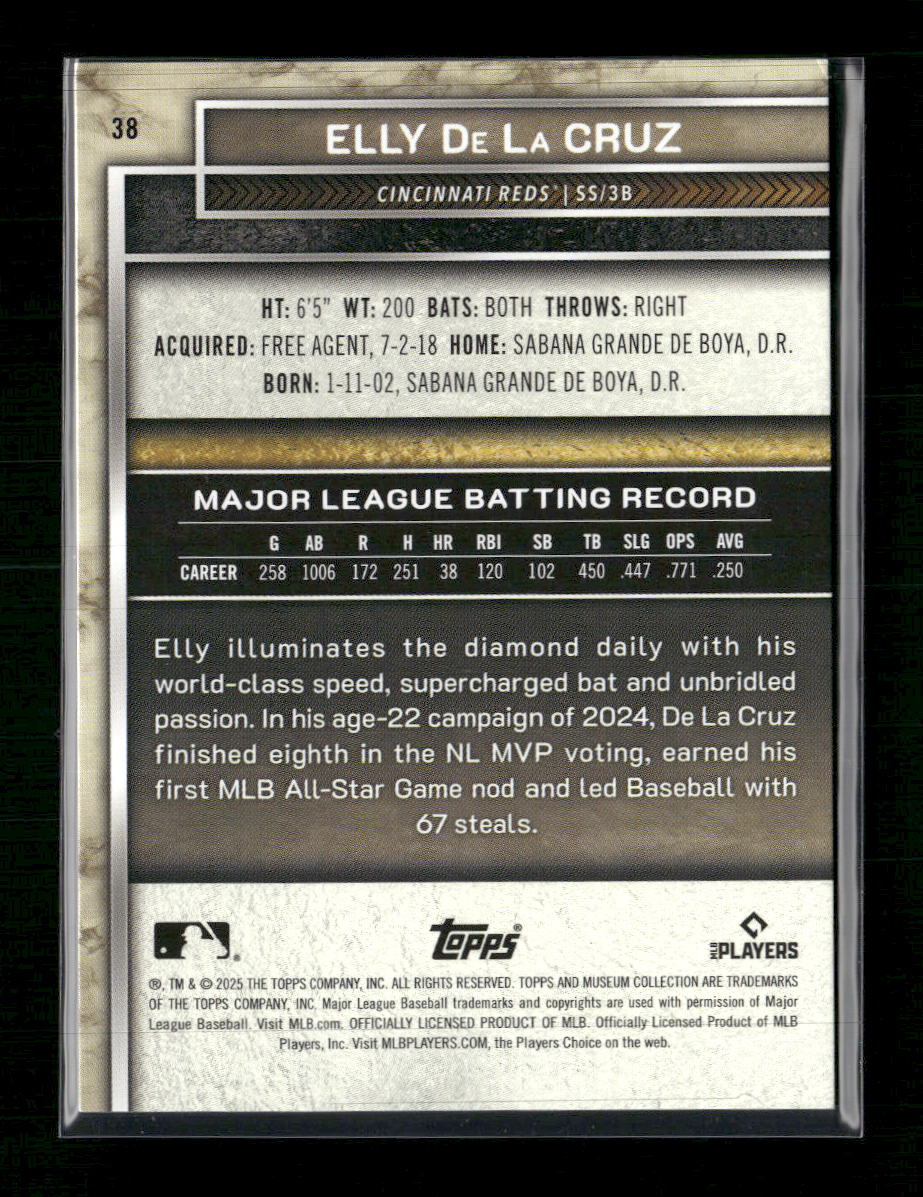 2025 Topps Museum Collection Ruby Elly De La Cruz #/75 #38