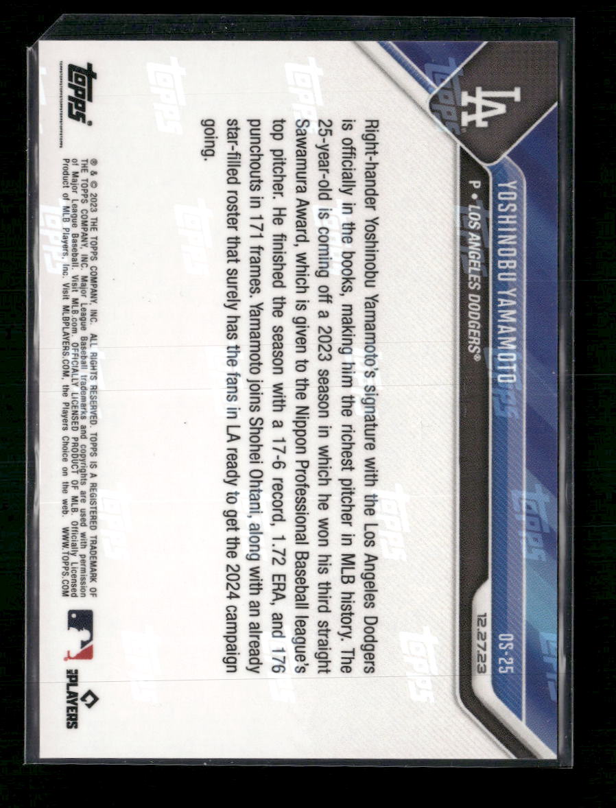 2023-24 Topps Now Off-Season Yoshinobu Yamamoto #OS-25
