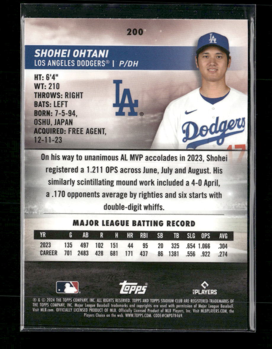 2024 Stadium Club Shohei Ohtani #200