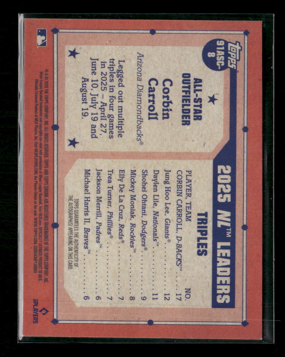 2025 Bowman's Best Orange Refractors Corbin Carroll #/25 #8