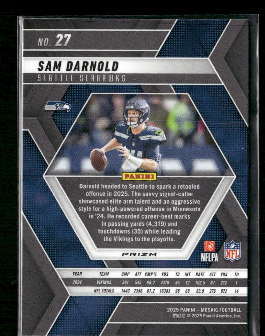 2025 Panini Mosaic Mosaic Genesis Sam Darnold #27