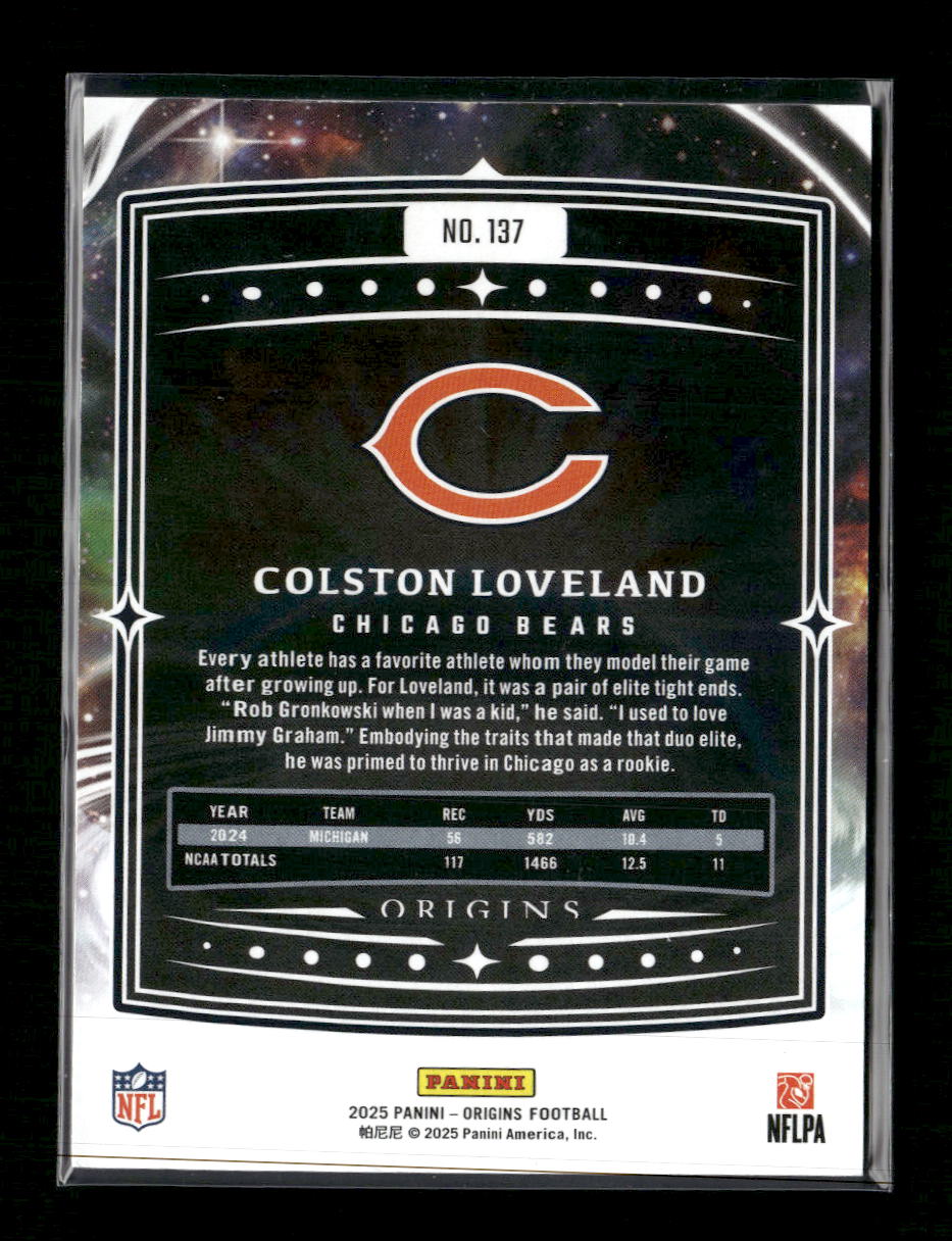 2025 Panini Origins Holo Blue Colston Loveland RC #/199 #137