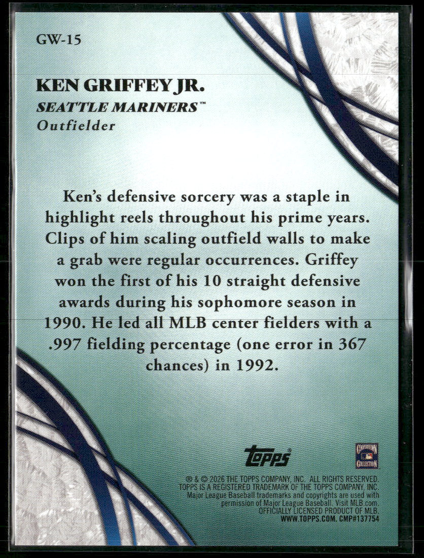 2026 Topps Glove Work Blue Foil Ken Griffey Jr. #/150 #GW-15