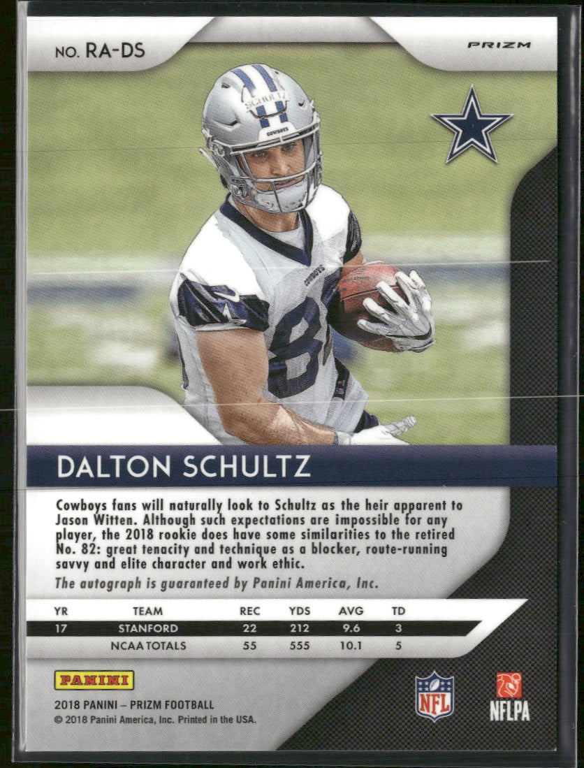 2018 Panini Prizm Rookie Autographs Prizm Dalton Schultz AU #RA-DS