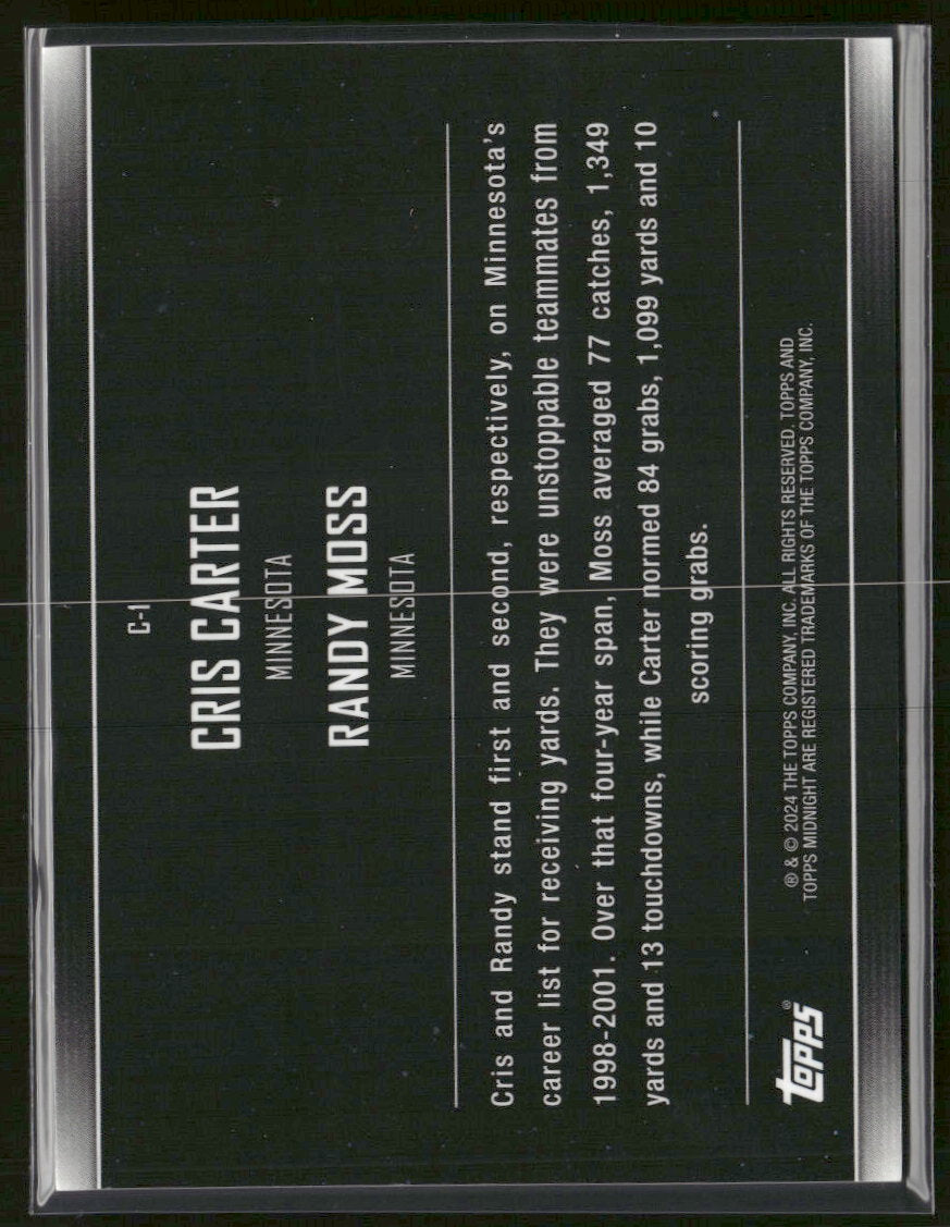 2024 Topps Midnight Constellations Dusk Cris Carter / Randy Moss #/75 #C-1