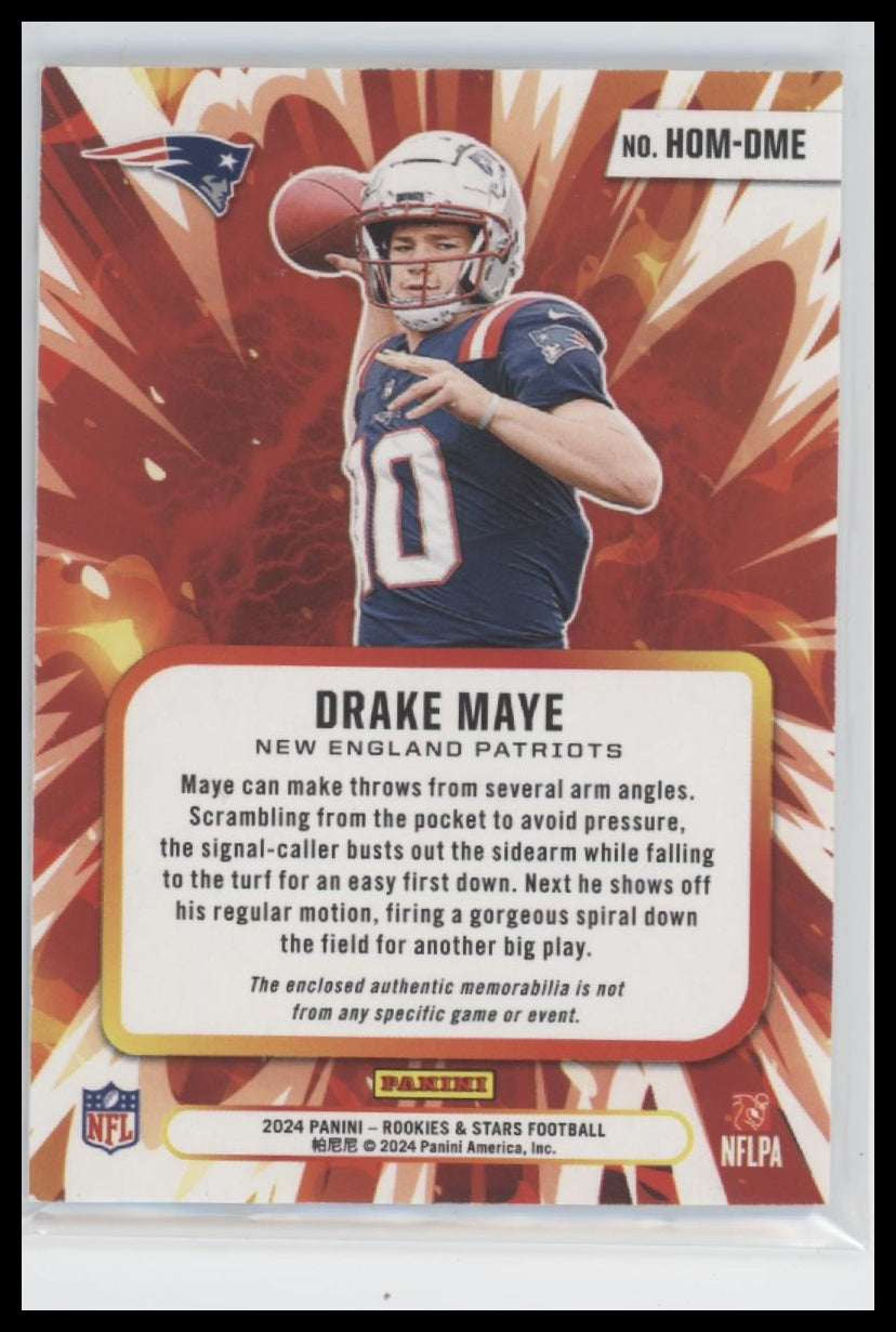 2024 Panini R & S High Octane Memorabilia Prime Drake Maye #/49 #HOM-DME
