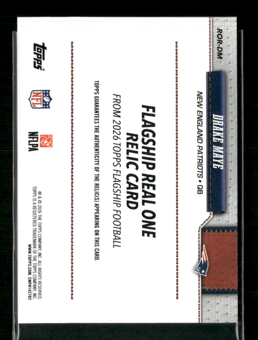 2026 Topps Flagship Real One Relics Drake Maye #ROR-DM
