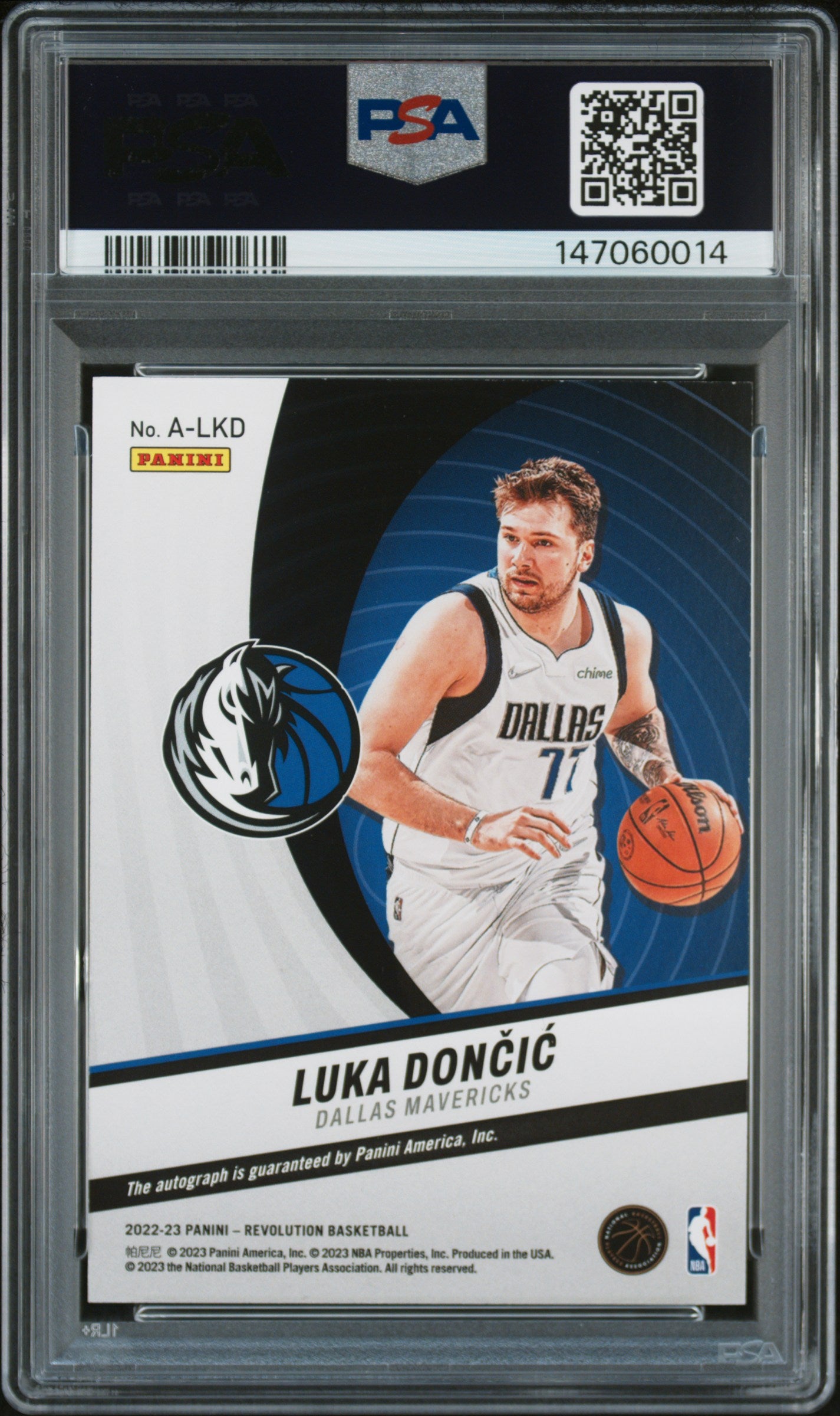 2022 Panini Revolution Autographs Luka Doncic 9 PSA #ALKD